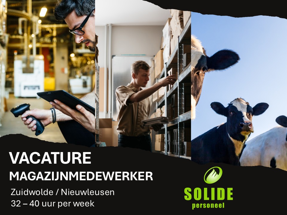 Magazijnmedewerker Nieuwleusen zuidwolde solidepersoneel